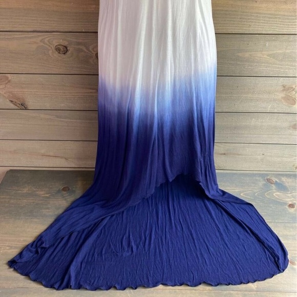 KAS New York ombré blue high low maxi dress - Picture 3 of 8